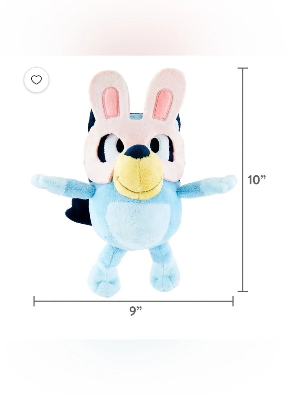 Disney Bluey 8” Bingo 7” Easter Plush Toys 2 Piece Bundle